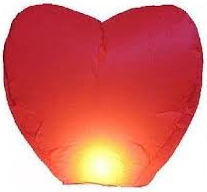 75 adet kırmızı kalp dilek balonu sky balon