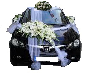 Ankara Ayaş çift çiçekli düğün gelin arabası süslemesi sünnet arabası süsleme