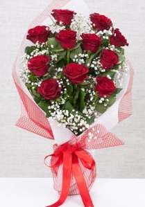 11 kırmızı gülden buket çiçeği Ankara 14 şubat sevgililer günü çiçek